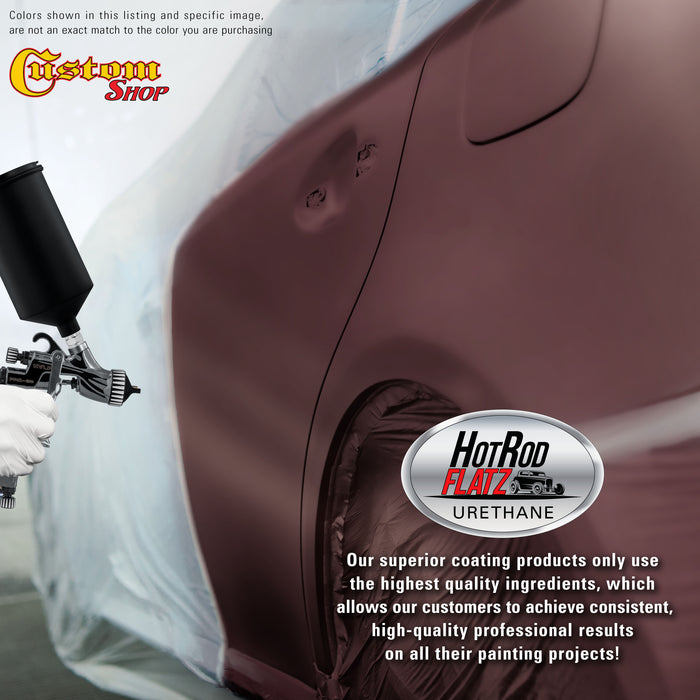 Milano Maroon Firemist - Hot Rod Flatz Flat Matte Satin Urethane Auto Paint - Paint Gallon Only - Professional Low Sheen Automotive, Car Truck Coating, 4:1 Mix Ratio