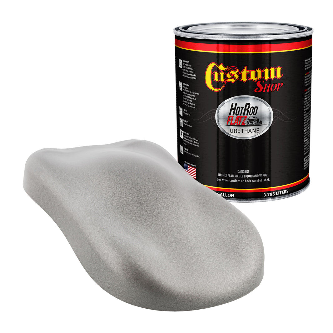 Brilliant Silver Firemist - Hot Rod Flatz Flat Matte Satin Urethane Auto Paint - Paint Gallon Only