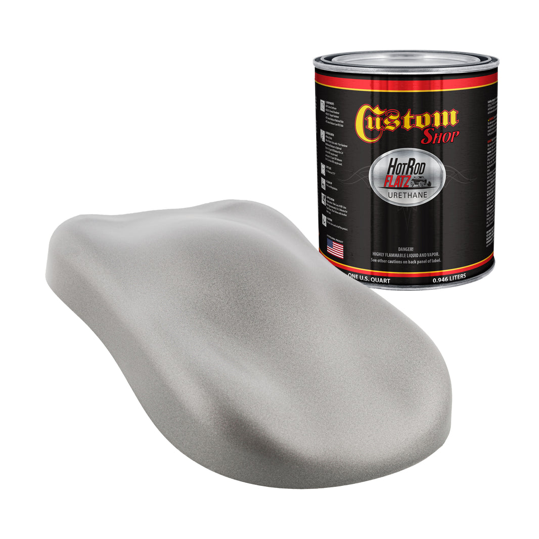 Brilliant Silver Firemist - Hot Rod Flatz Flat Matte Satin Urethane Auto Paint - Paint Quart Only