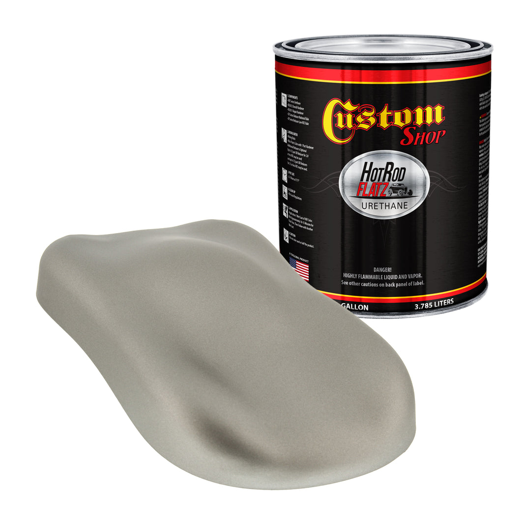 Firemist Pewter Silver - Hot Rod Flatz Flat Matte Satin Urethane Auto Paint - Paint Gallon Only