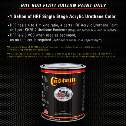 Firemist Pewter Silver - Hot Rod Flatz Flat Matte Satin Urethane Auto Paint - Paint Gallon Only