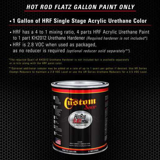 Firemist Pewter Silver - Hot Rod Flatz Flat Matte Satin Urethane Auto Paint - Paint Gallon Only - Professional Low Sheen Automotive, Car Truck Coating, 4:1 Mix Ratio