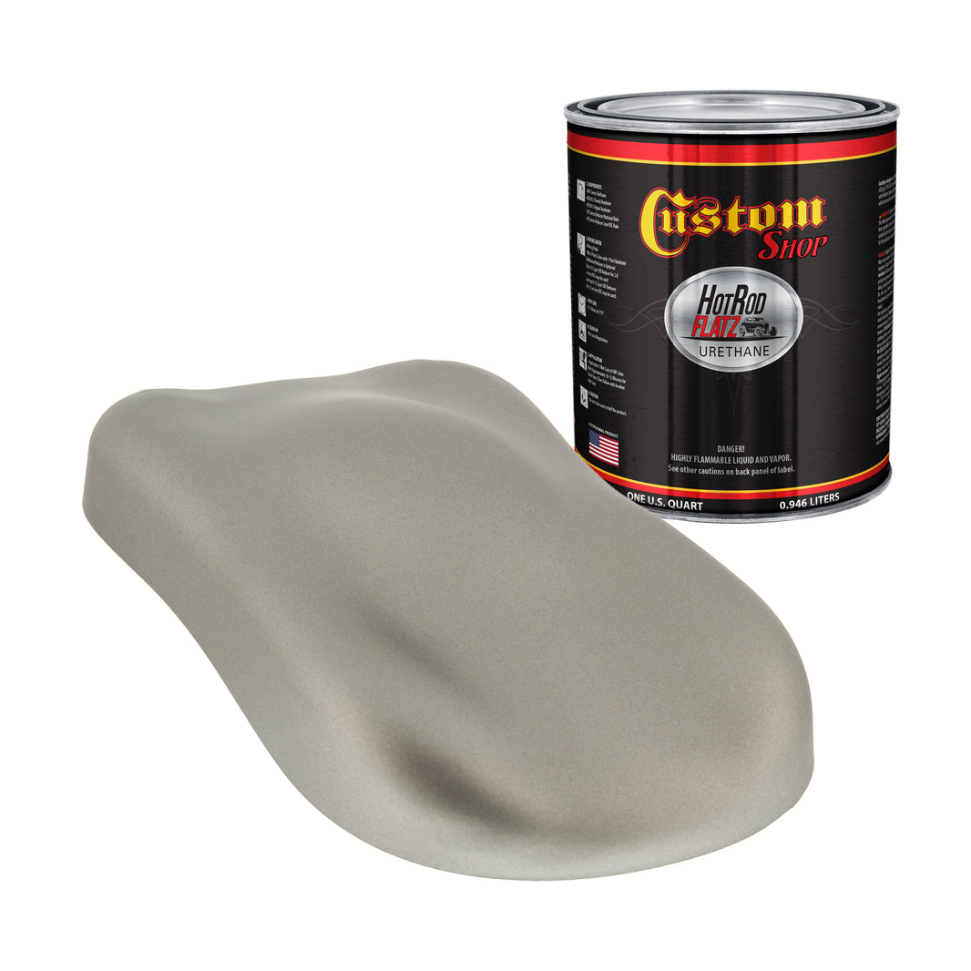 Firemist Pewter Silver - Hot Rod Flatz Flat Matte Satin Urethane Auto Paint - Paint Quart Only
