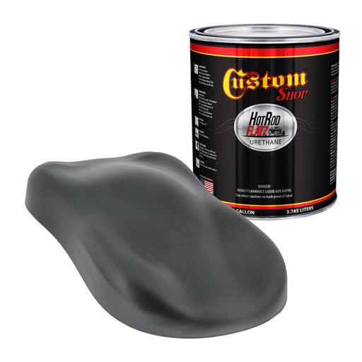 Charcoal Gray Firemist - Hot Rod Flatz Flat Matte Satin Urethane Auto Paint - Paint Gallon Only - Professional Low Sheen Automotive, Car Truck Coating, 4:1 Mix Ratio