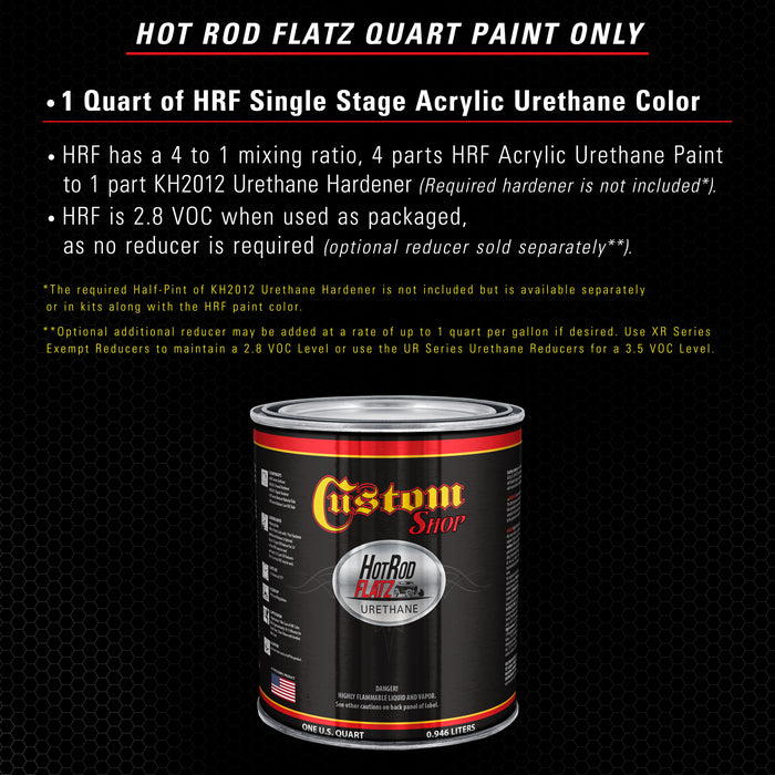Black Diamond Firemist - Hot Rod Flatz Flat Matte Satin Urethane Auto Paint - Paint Quart Only - Professional Low Sheen Automotive, Car Truck Coating, 4:1 Mix Ratio