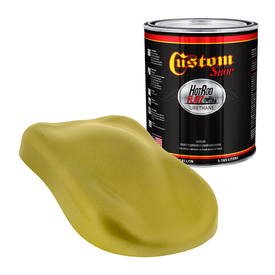 Saturn Gold Firemist - Hot Rod Flatz Flat Matte Satin Urethane Auto Paint - Paint Gallon Only Coating