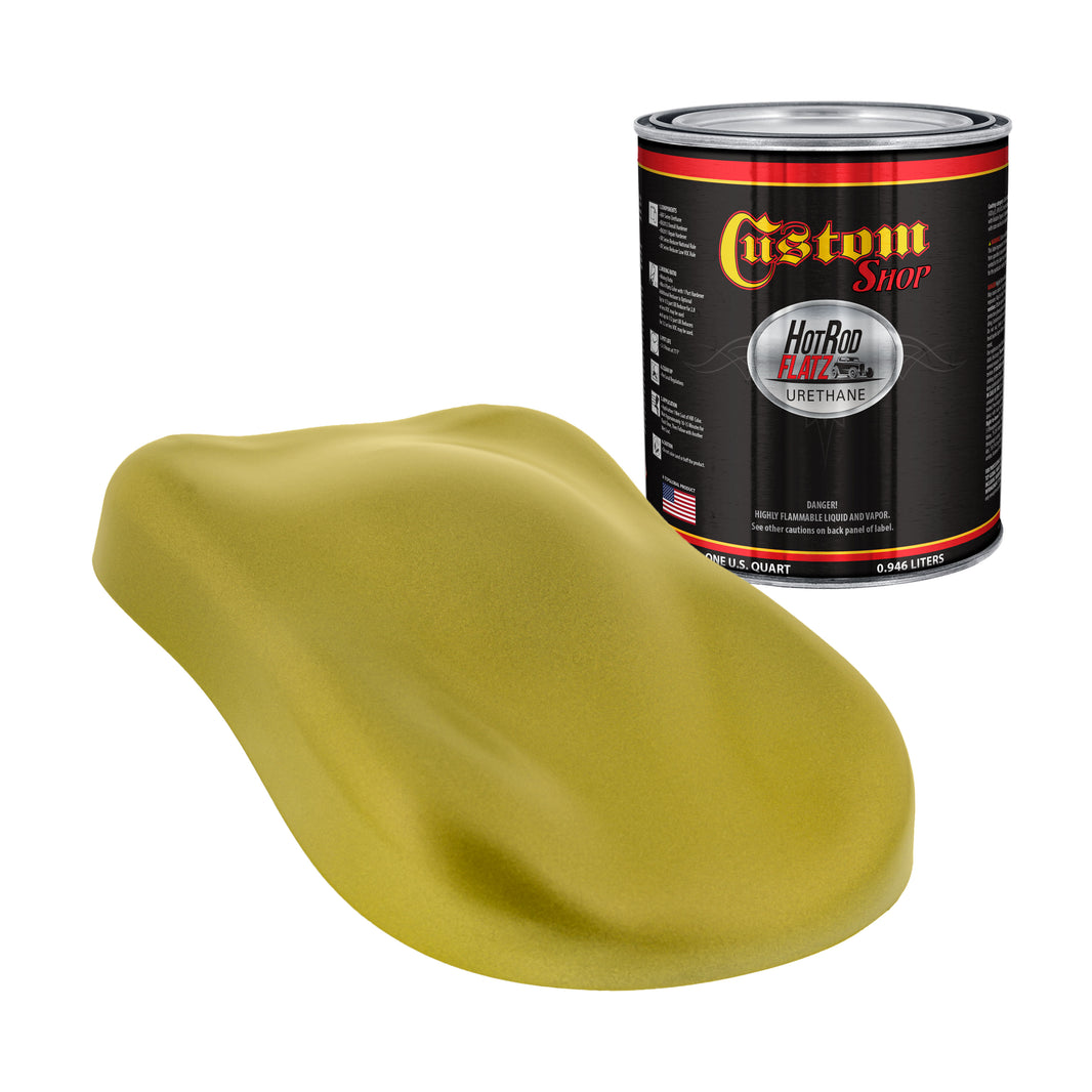 Saturn Gold Firemist - Hot Rod Flatz Flat Matte Satin Urethane Auto Paint - Paint Quart Only Coating