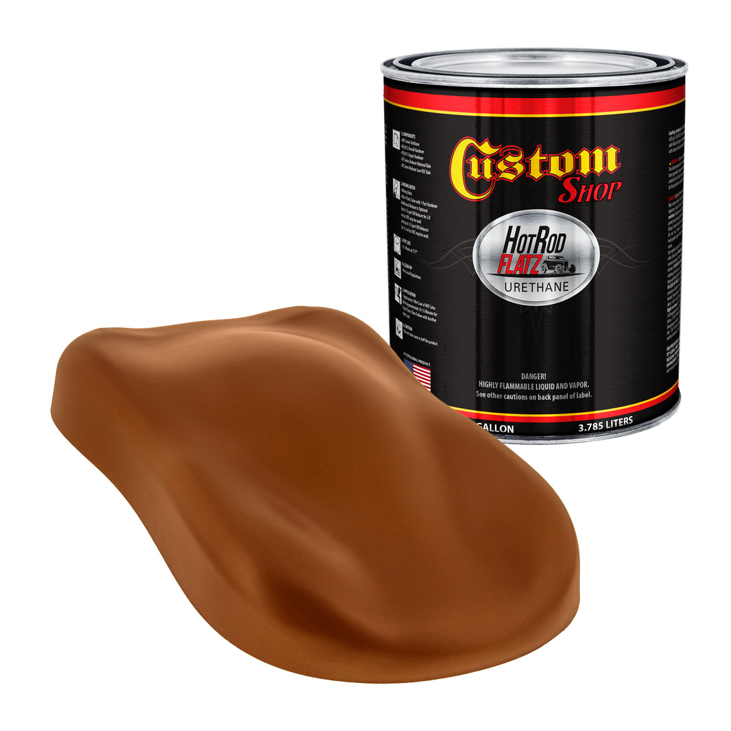 Firemist Orange - Hot Rod Flatz Flat Matte Satin Urethane Auto Paint - Paint Gallon Only Coating, 4:1