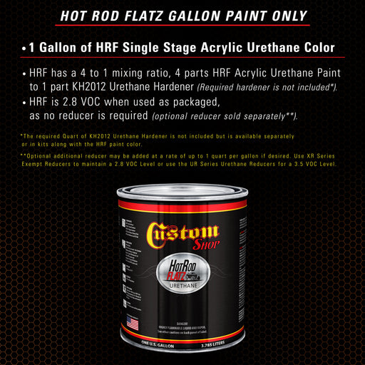 Firemist Orange - Hot Rod Flatz Flat Matte Satin Urethane Auto Paint - Paint Gallon Only - Professional Low Sheen Automotive, Car Truck Coating, 4:1 Mix Ratio