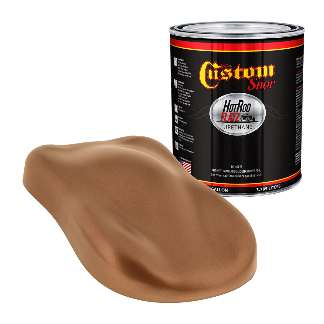 Bronze Firemist - Hot Rod Flatz Flat Matte Satin Urethane Auto Paint - Paint Gallon Only Coating, 4:1