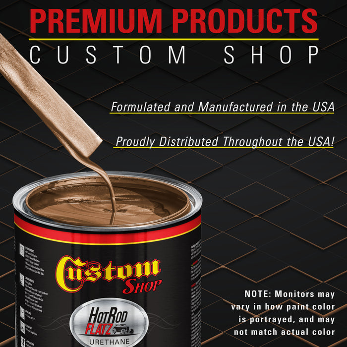 Bronze Firemist - Hot Rod Flatz Flat Matte Satin Urethane Auto Paint - Paint Quart Only - Professional Low Sheen Automotive, Car Truck Coating, 4:1 Mix Ratio