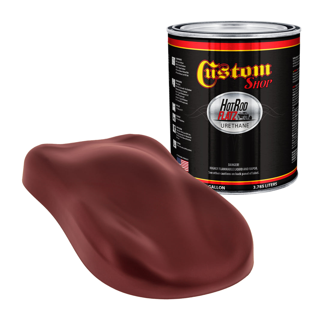 Firemist Red - Hot Rod Flatz Flat Matte Satin Urethane Auto Paint - Paint Gallon Only Coating, 4:1 Mix