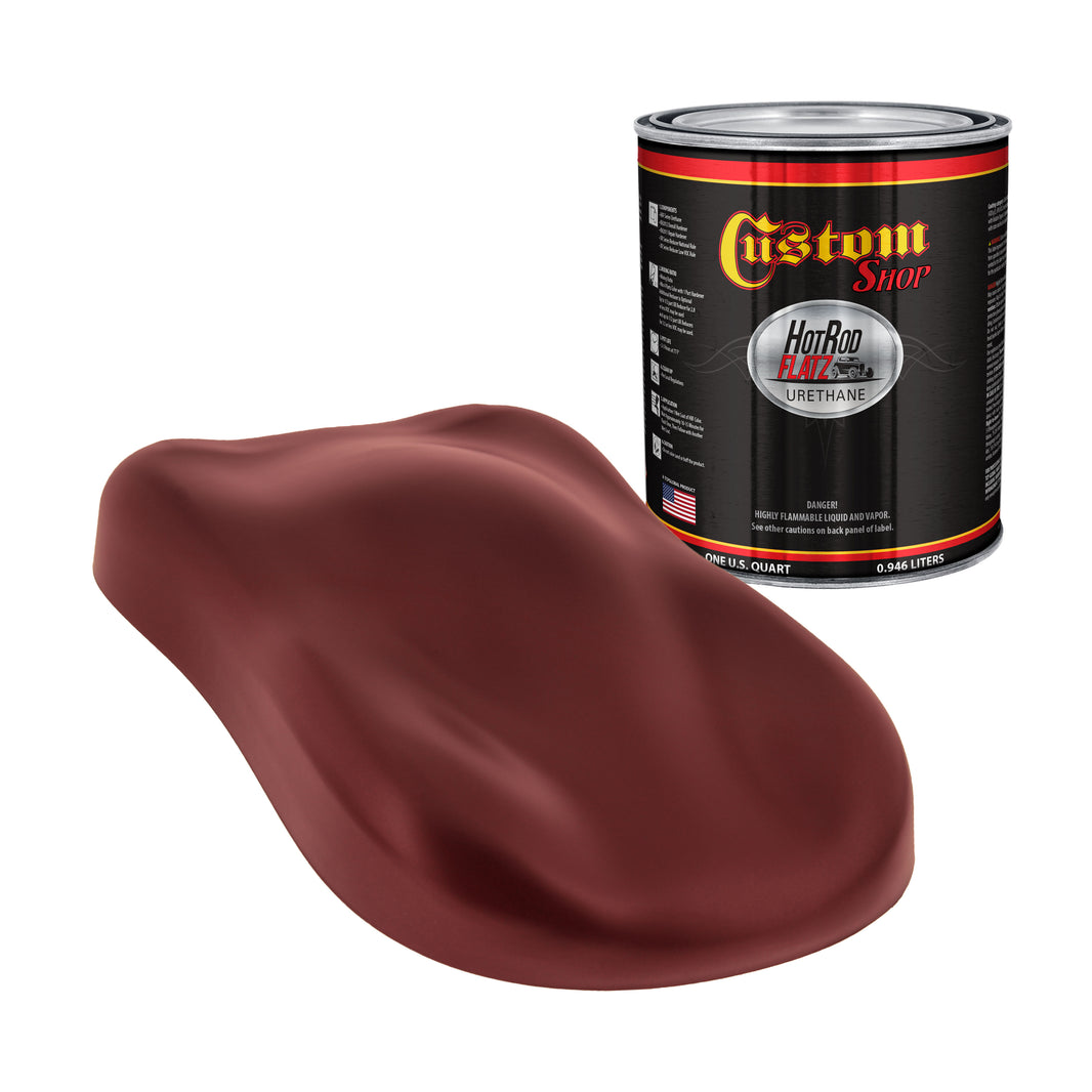 Firemist Red - Hot Rod Flatz Flat Matte Satin Urethane Auto Paint - Paint Quart Only Coating, 4:1 Mix
