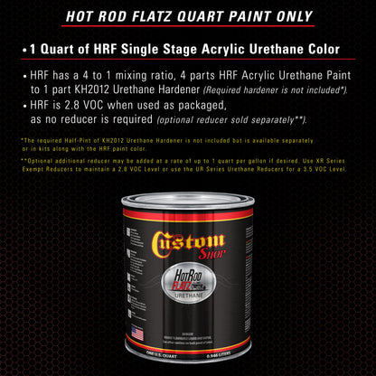 Firemist Red - Hot Rod Flatz Flat Matte Satin Urethane Auto Paint - Paint Quart Only Coating, 4:1 Mix