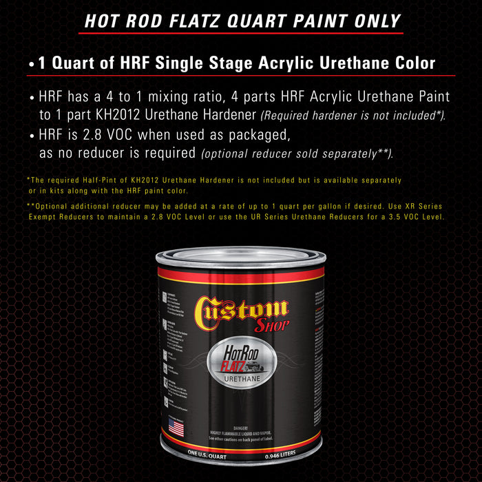 Firemist Red - Hot Rod Flatz Flat Matte Satin Urethane Auto Paint - Paint Quart Only - Professional Low Sheen Automotive, Car Truck Coating, 4:1 Mix Ratio