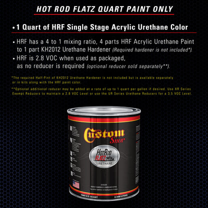 Cobalt Blue Firemist - Hot Rod Flatz Flat Matte Satin Urethane Auto Paint - Paint Quart Only Coating