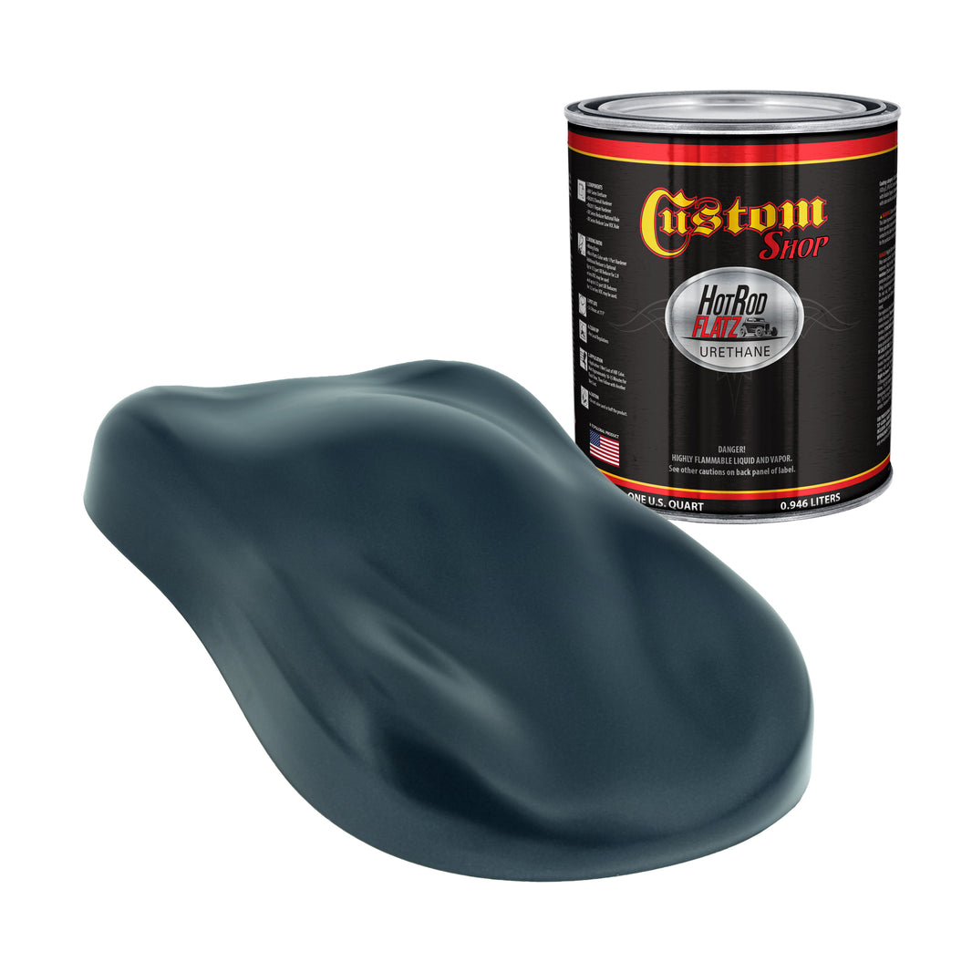 Neptune Blue Firemist - Hot Rod Flatz Flat Matte Satin Urethane Auto Paint - Paint Quart Only Coating