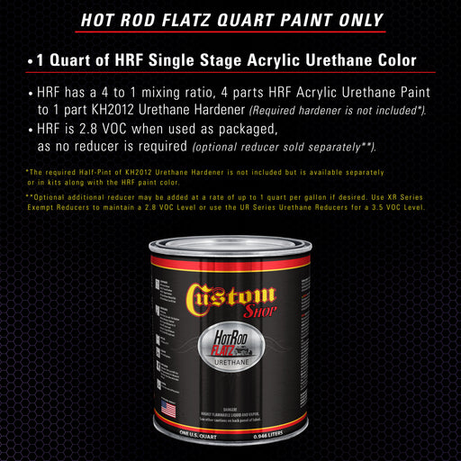 Firemist Purple - Hot Rod Flatz Flat Matte Satin Urethane Auto Paint - Paint Quart Only - Professional Low Sheen Automotive, Car Truck Coating, 4:1 Mix Ratio