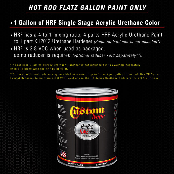 Muscle Car Texture Black - Hot Rod Flatz Flat Matte Satin Urethane Auto Paint - Paint Gallon Only - Professional Low Sheen Automotive, Car Truck Coating, 4:1 Mix Ratio