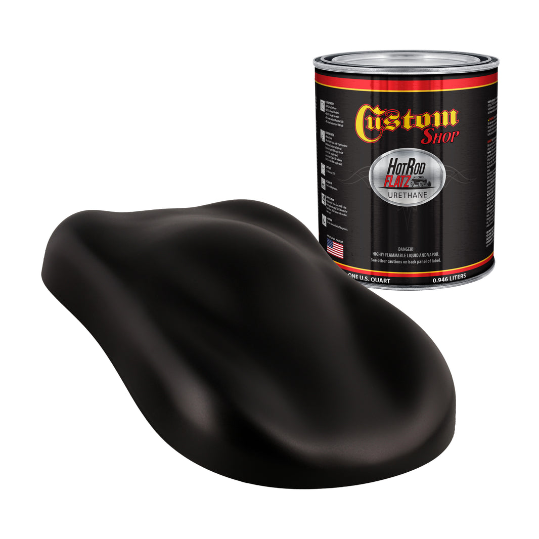 Muscle Car Texture Black - Hot Rod Flatz Flat Matte Satin Urethane Auto Paint - Paint Quart Only