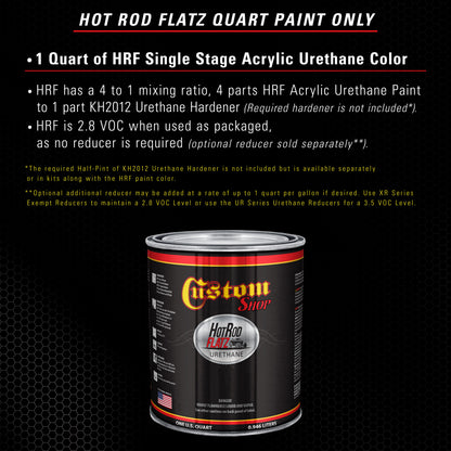 Black Chassis (Satin) - Hot Rod Flatz Flat Matte Satin Urethane Auto Paint - Paint Quart Only Coating