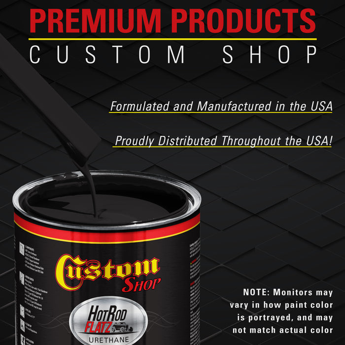 Black Chassis (Satin) - Hot Rod Flatz Flat Matte Satin Urethane Auto Paint - Paint Quart Only - Professional Low Sheen Automotive, Car Truck Coating, 4:1 Mix Ratio