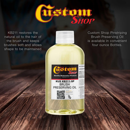 Brush Preserving Oil for Pinstriping, 1/4 Pint