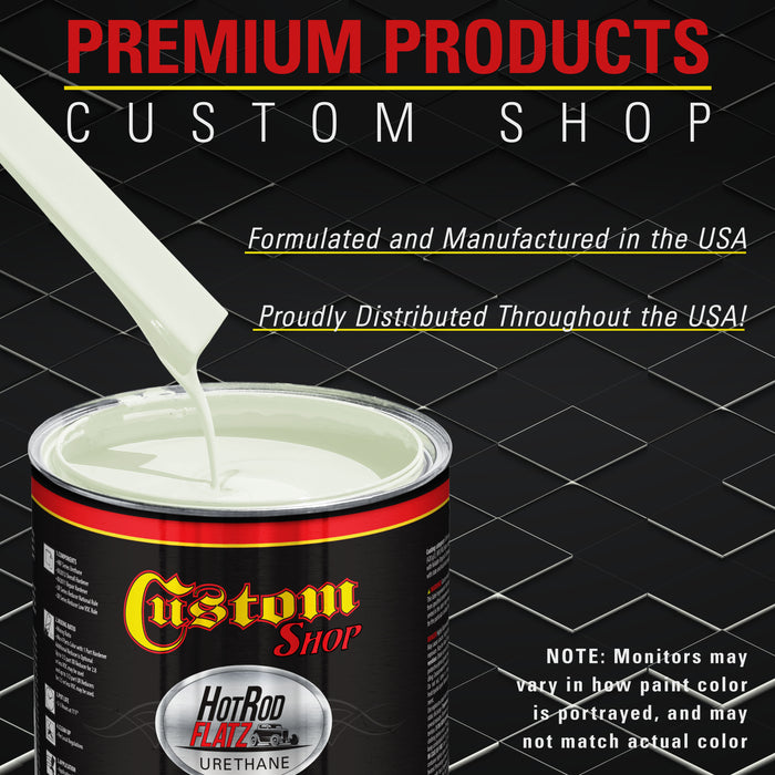 Grand Prix White - Hot Rod Flatz Flat Matte Satin Urethane Auto Paint - Complete Quart Paint Kit - Professional Low Sheen Automotive, Car Truck Coating, 4:1 Mix Ratio