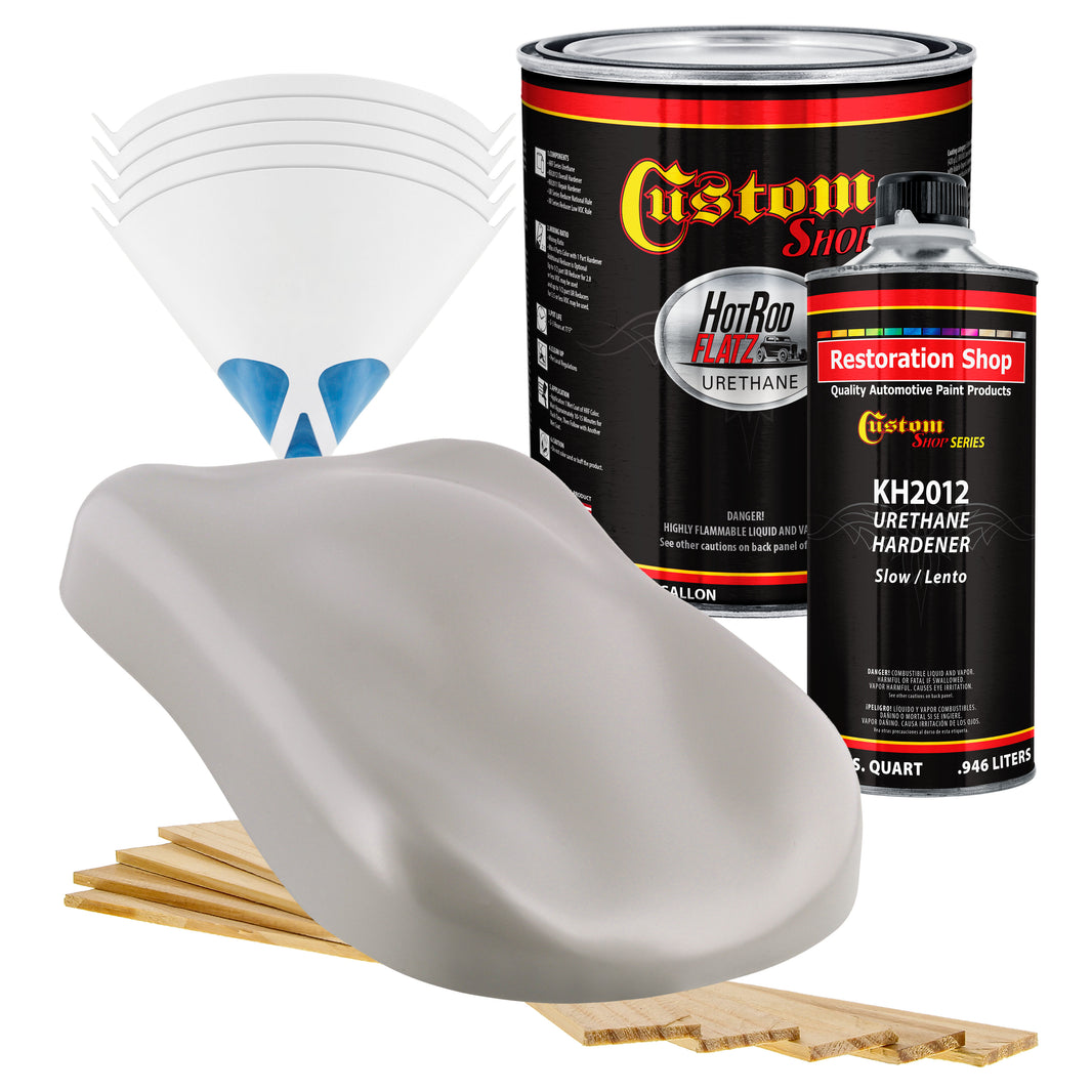 Mesa Gray - Hot Rod Flatz Flat Matte Satin Urethane Auto Paint - Complete Gallon Paint Kit Coating