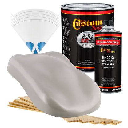Mesa Gray - Hot Rod Flatz Flat Matte Satin Urethane Auto Paint - Complete Gallon Paint Kit Coating