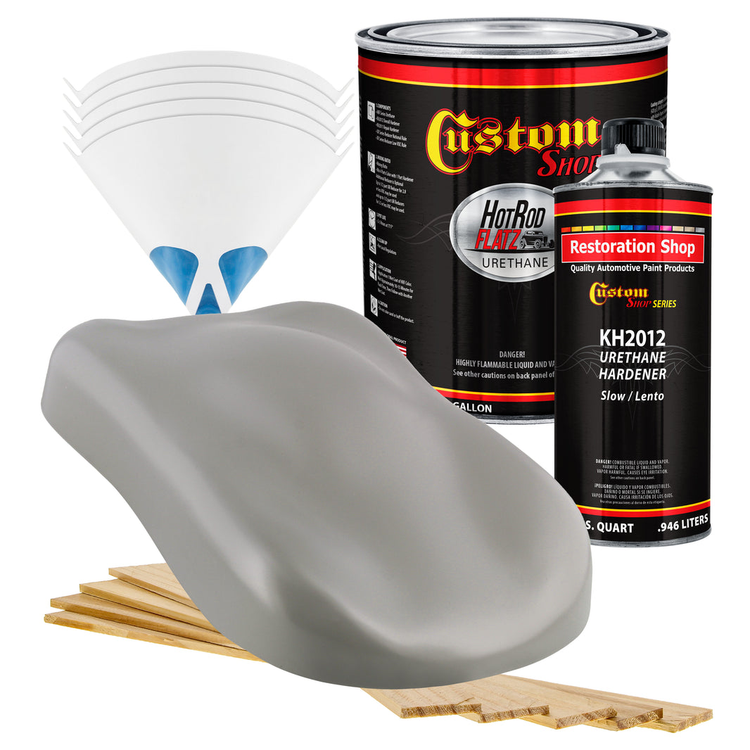Dove Gray - Hot Rod Flatz Flat Matte Satin Urethane Auto Paint - Complete Gallon Paint Kit Coating