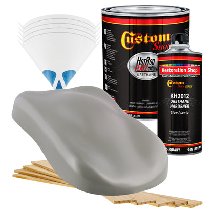 Dove Gray - Hot Rod Flatz Flat Matte Satin Urethane Auto Paint - Complete Gallon Paint Kit Coating