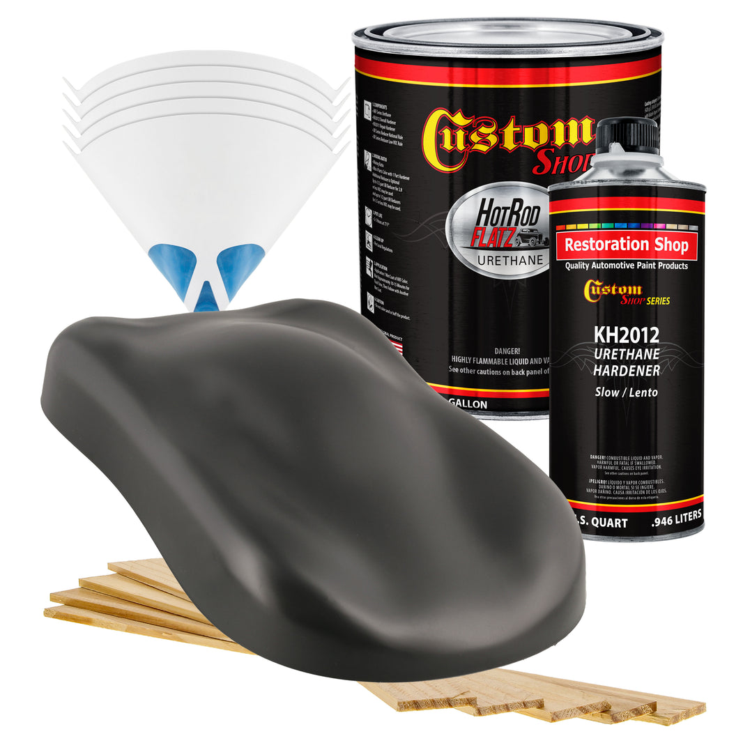 Machinery Gray - Hot Rod Flatz Flat Matte Satin Urethane Auto Paint - Complete Gallon Paint Kit