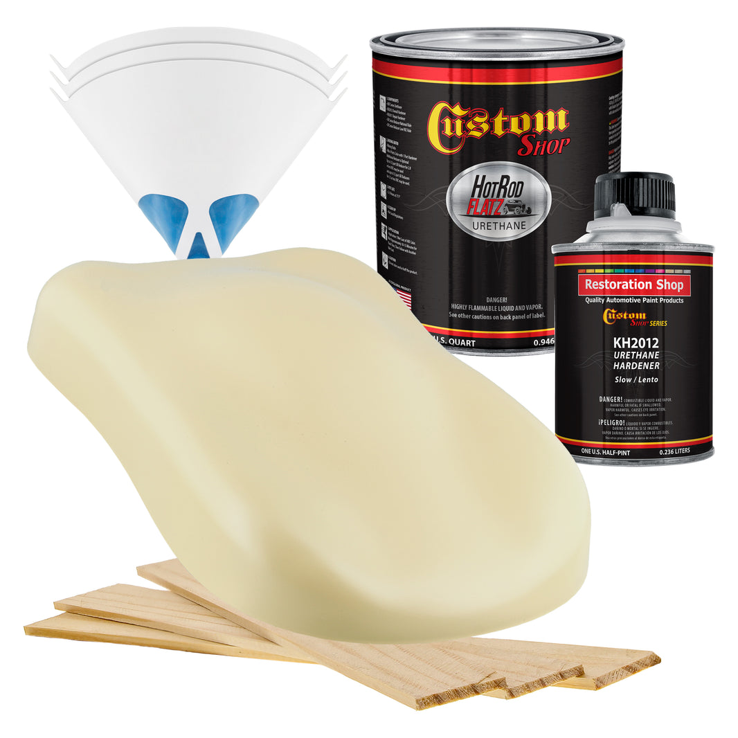 Shoreline Beige - Hot Rod Flatz Flat Matte Satin Urethane Auto Paint - Complete Quart Paint Kit