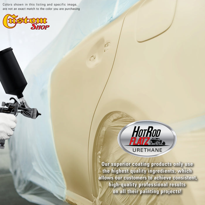 Shoreline Beige - Hot Rod Flatz Flat Matte Satin Urethane Auto Paint - Complete Quart Paint Kit - Professional Low Sheen Automotive, Car Truck Coating, 4:1 Mix Ratio