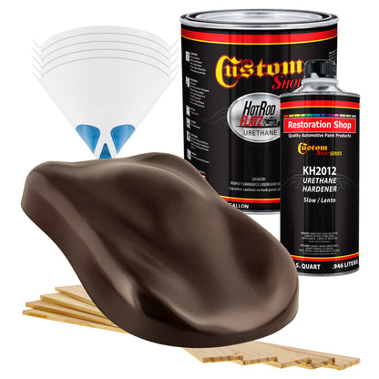 Dark Brown - Hot Rod Flatz Flat Matte Satin Urethane Auto Paint - Complete Gallon Paint Kit Coating