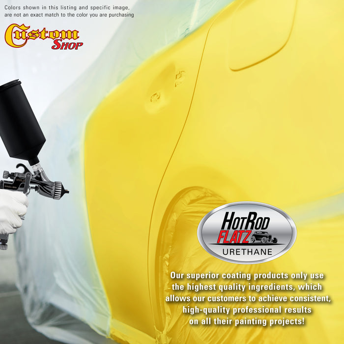 Daytona Yellow - Hot Rod Flatz Flat Matte Satin Urethane Auto Paint - Complete Quart Paint Kit - Professional Low Sheen Automotive, Car Truck Coating, 4:1 Mix Ratio