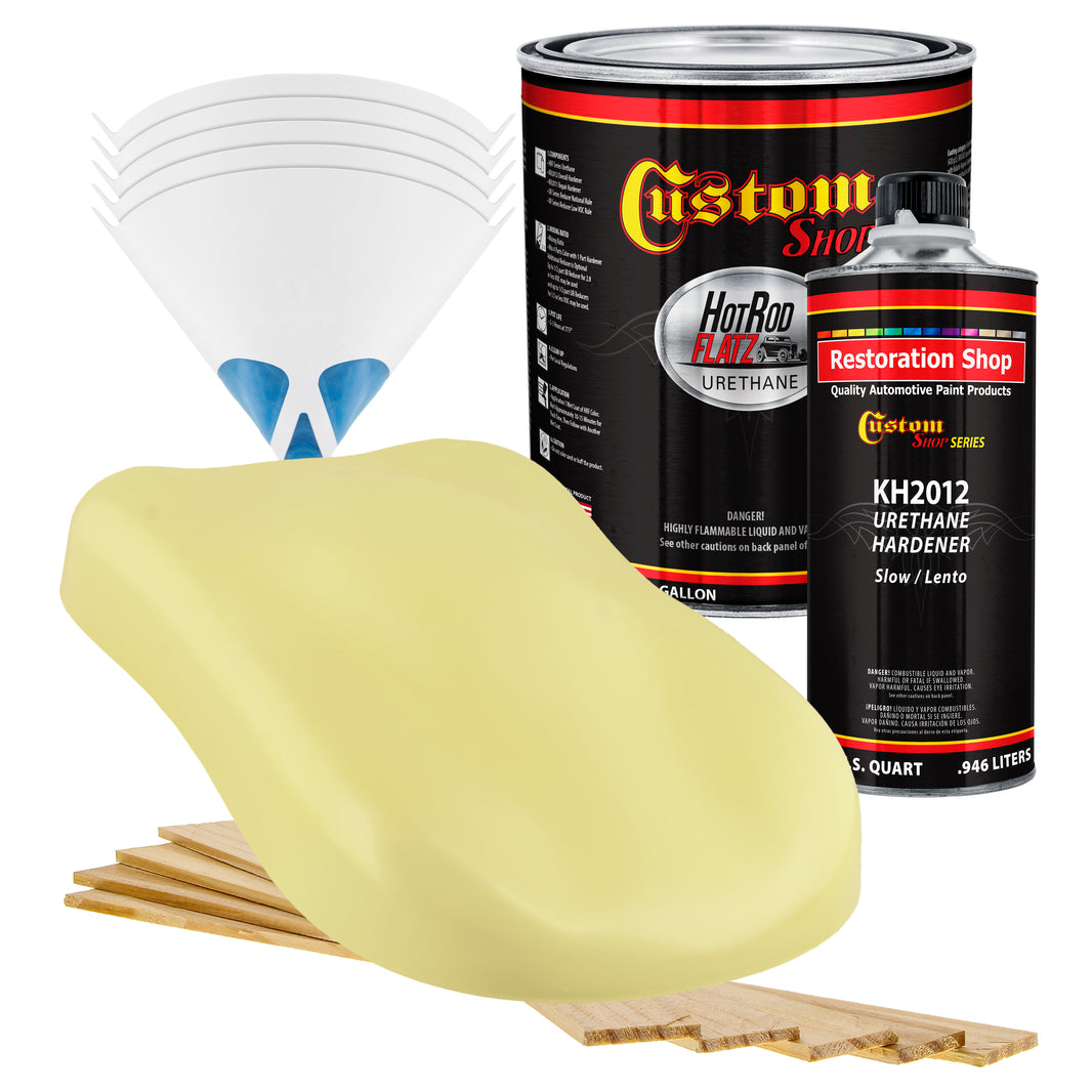 Springtime Yellow - Hot Rod Flatz Flat Matte Satin Urethane Auto Paint - Complete Gallon Paint Kit