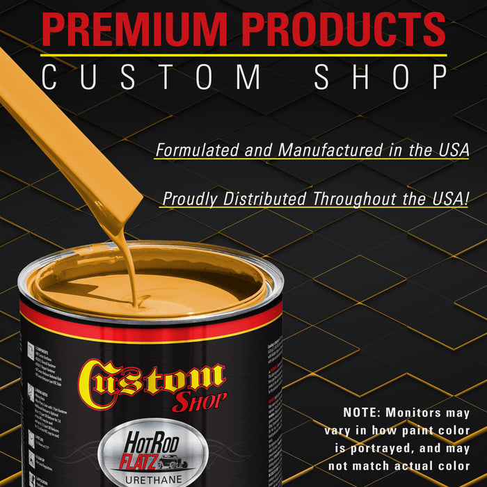 Oxide Yellow - Hot Rod Flatz Flat Matte Satin Urethane Auto Paint - Complete Quart Paint Kit - Professional Low Sheen Automotive, Car Truck Coating