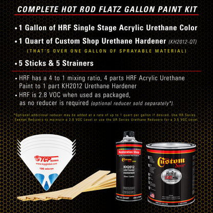 School Bus Yellow - Hot Rod Flatz Flat Matte Satin Urethane Auto Paint - Complete Gallon Paint Kit