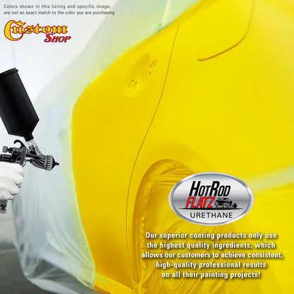 Viper Yellow - Hot Rod Flatz Flat Matte Satin Urethane Auto Paint - Complete Quart Paint Kit Coating