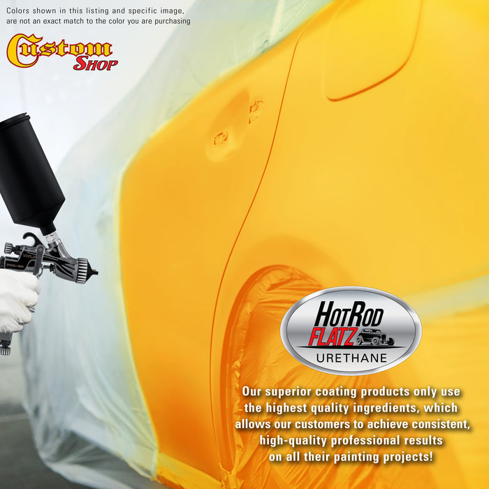 Citrus Yellow - Hot Rod Flatz Flat Matte Satin Urethane Auto Paint - Complete Quart Paint Kit - Professional Low Sheen Automotive, Car Truck Coating, 4:1 Mix Ratio