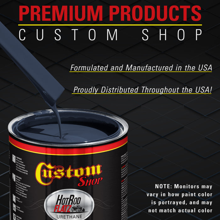 Midnight Blue - Hot Rod Flatz Flat Matte Satin Urethane Auto Paint - Complete Gallon Paint Kit - Professional Low Sheen Automotive, Car Truck