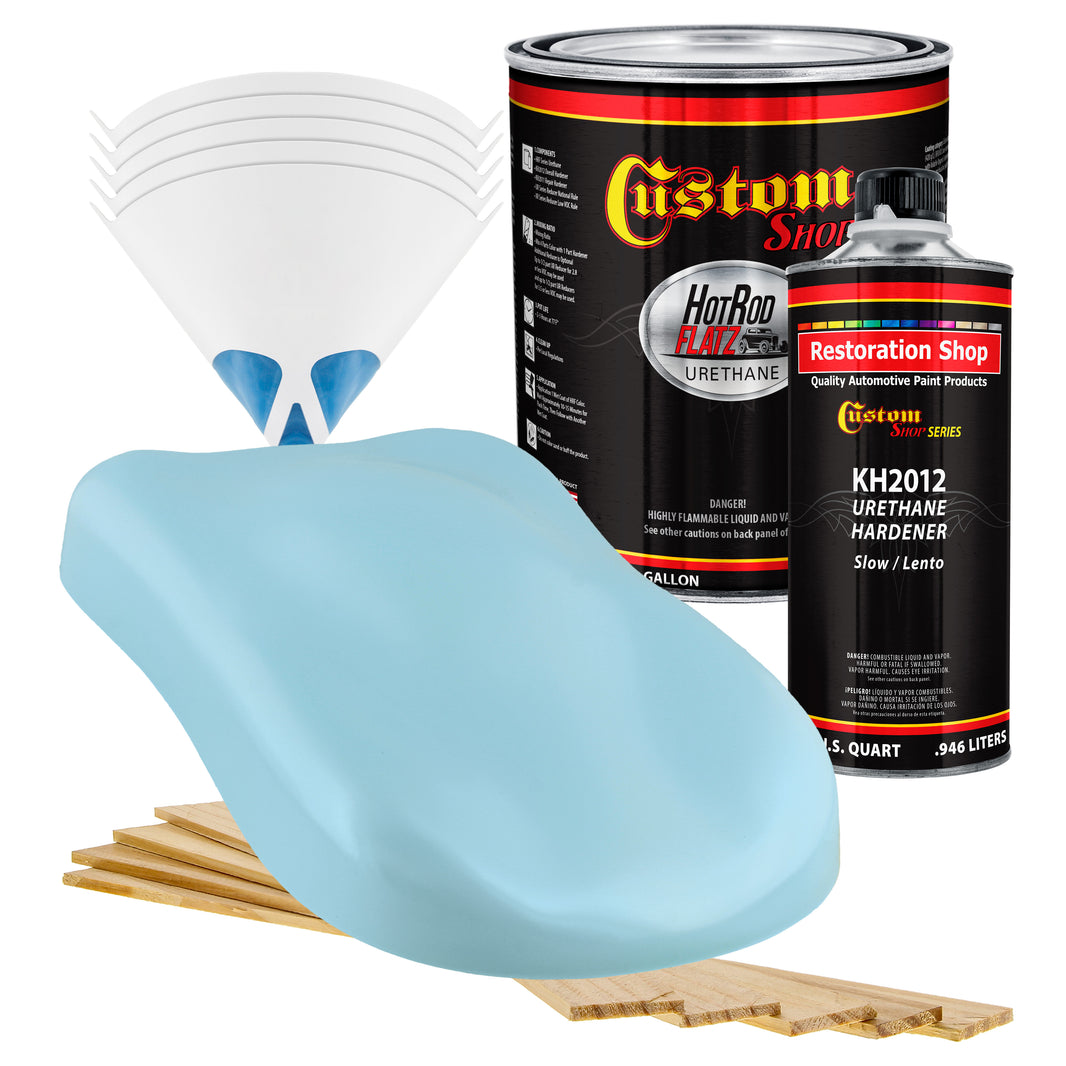 Glacier Blue - Hot Rod Flatz Flat Matte Satin Urethane Auto Paint - Complete Gallon Paint Kit Coating