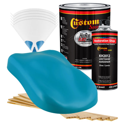 Petty Blue - Hot Rod Flatz Flat Matte Satin Urethane Auto Paint - Complete Gallon Paint Kit Coating