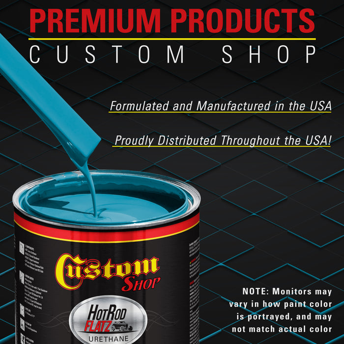 Petty Blue - Hot Rod Flatz Flat Matte Satin Urethane Auto Paint - Complete Quart Paint Kit - Professional Low Sheen Automotive, Car Truck Coating, 4:1 Mix Ratio