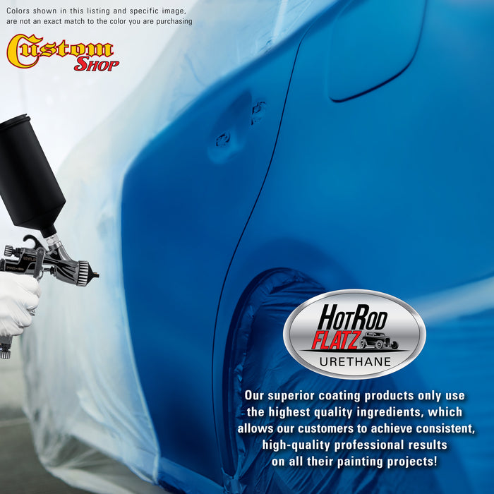 Reflex Blue - Hot Rod Flatz Flat Matte Satin Urethane Auto Paint - Complete Quart Paint Kit - Professional Low Sheen Automotive, Car Truck Coating