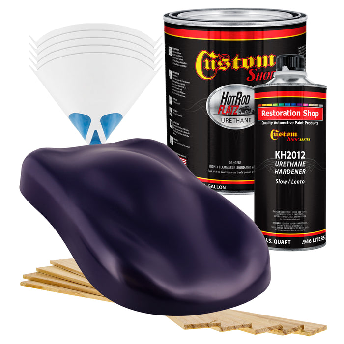Majestic Purple - Hot Rod Flatz Flat Matte Satin Urethane Auto Paint - Complete Gallon Paint Kit - Professional Low Sheen Automotive, Car Truck