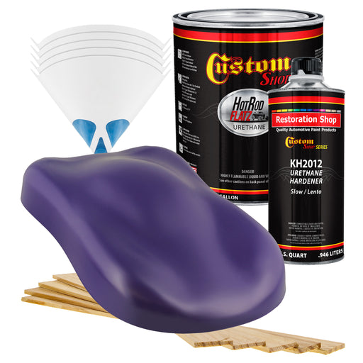 Mystical Purple - Hot Rod Flatz Flat Matte Satin Urethane Auto Paint - Complete Gallon Paint Kit - Professional Low Sheen Automotive, Car Truck Coating, 4:1 Mix Ratio