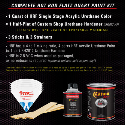 Magenta - Hot Rod Flatz Flat Matte Satin Urethane Auto Paint - Complete Quart Paint Kit Coating, 4:1